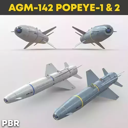 AGM-142 Popeye 1 - 2 Low-poly 3D model