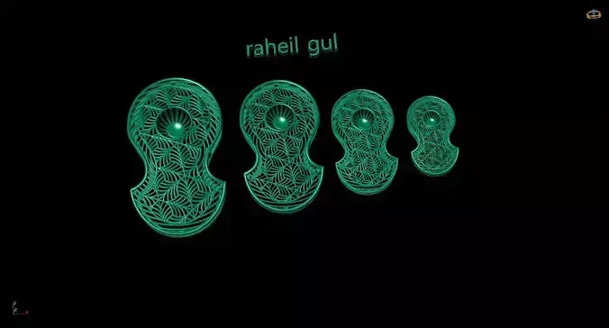 turkish locket 3D model