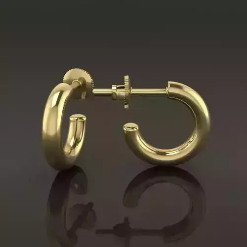 Earring Hoop Rope Opened Back 7mm Width Inside 