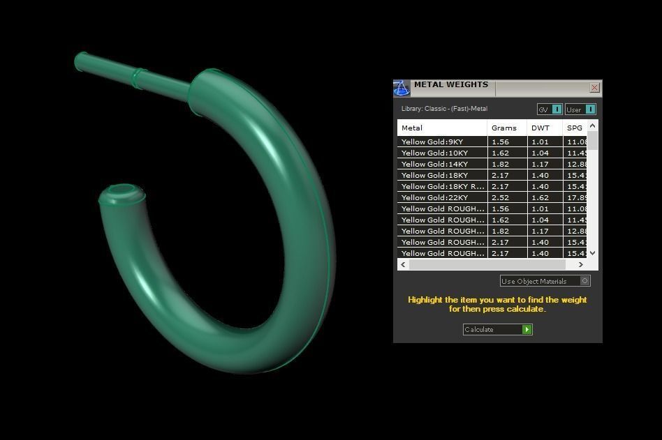 Earring Hoop Rope Opened Back 11mm Width Inside 3D print model_12