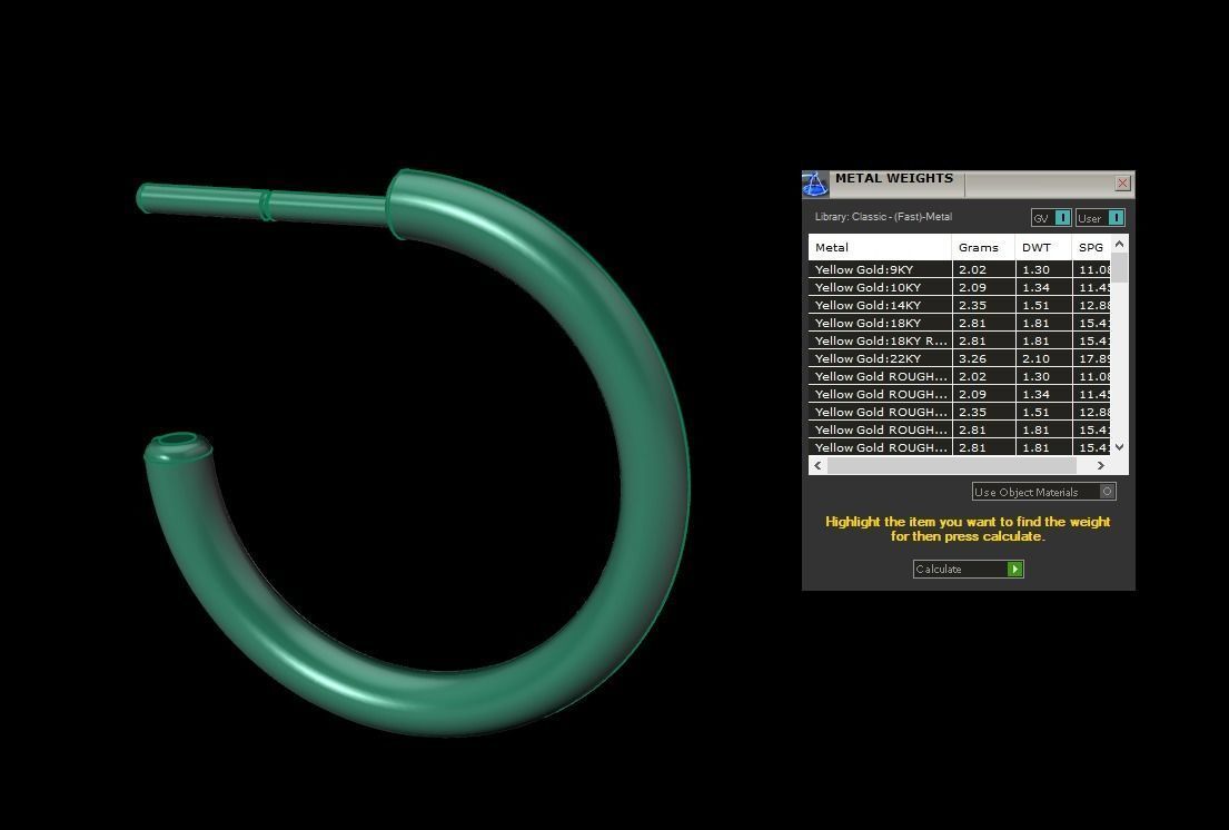 Earring Hoop Rope Opened Back 15mm Width Inside  3D print model_12