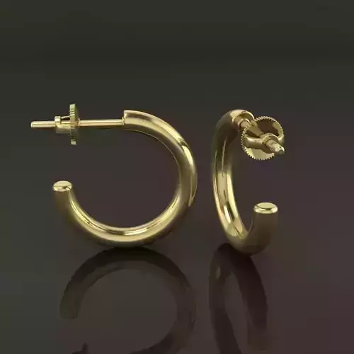 Earring Hoop Rope Opened Back 15mm Width Inside 