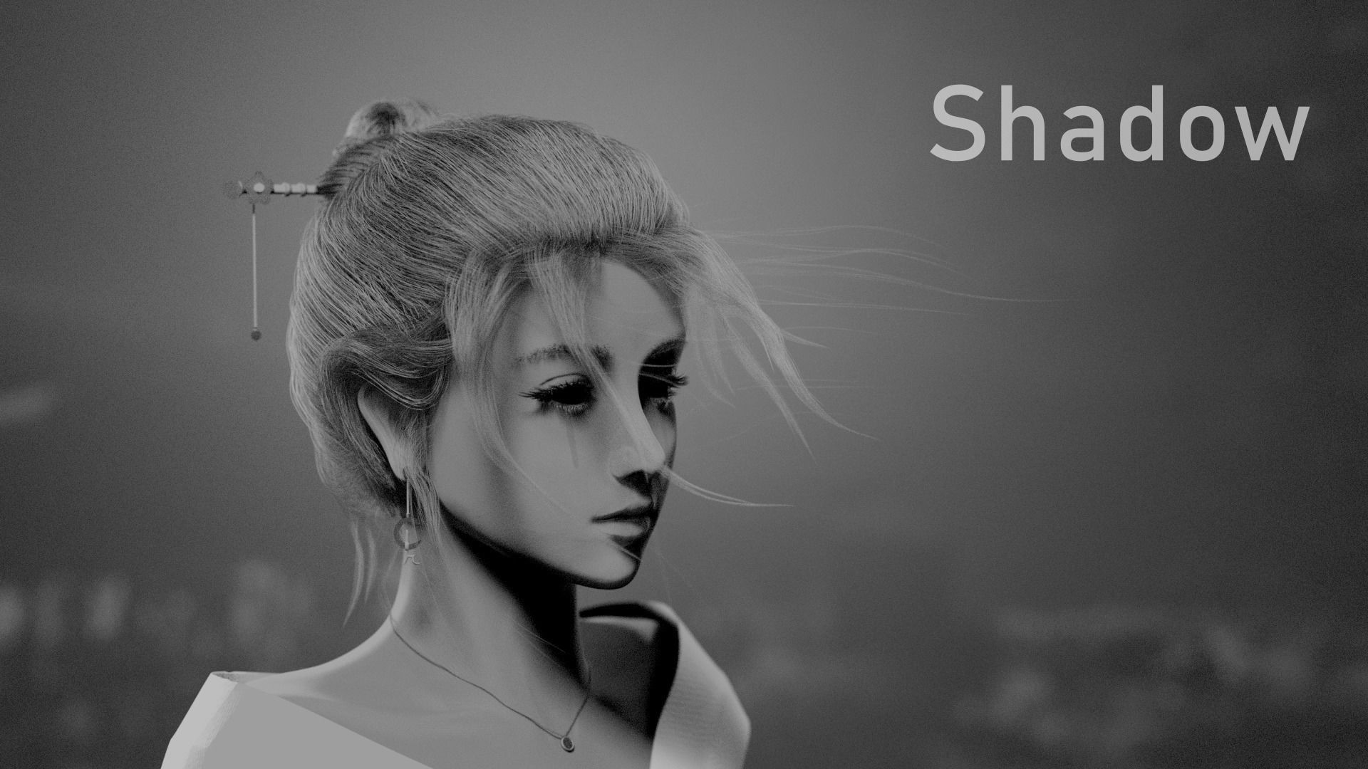 Face Female Beautiful Girl 3D model_4