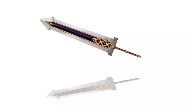 Essential Big Sword Low-poly 3D model