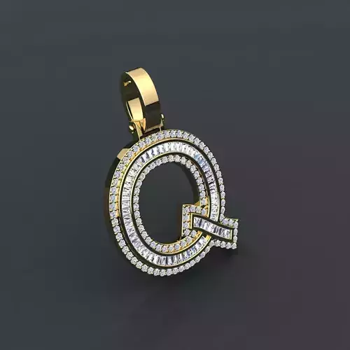 Initial Custom Pendent Q