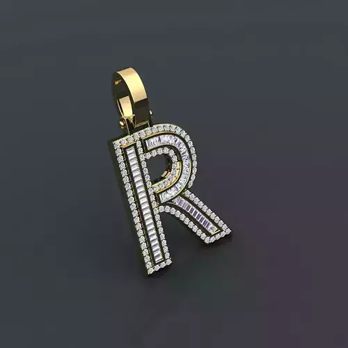 Initial Custom Pendent R