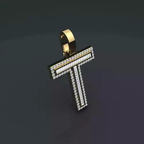 Initial Custom Pendent  3D print model