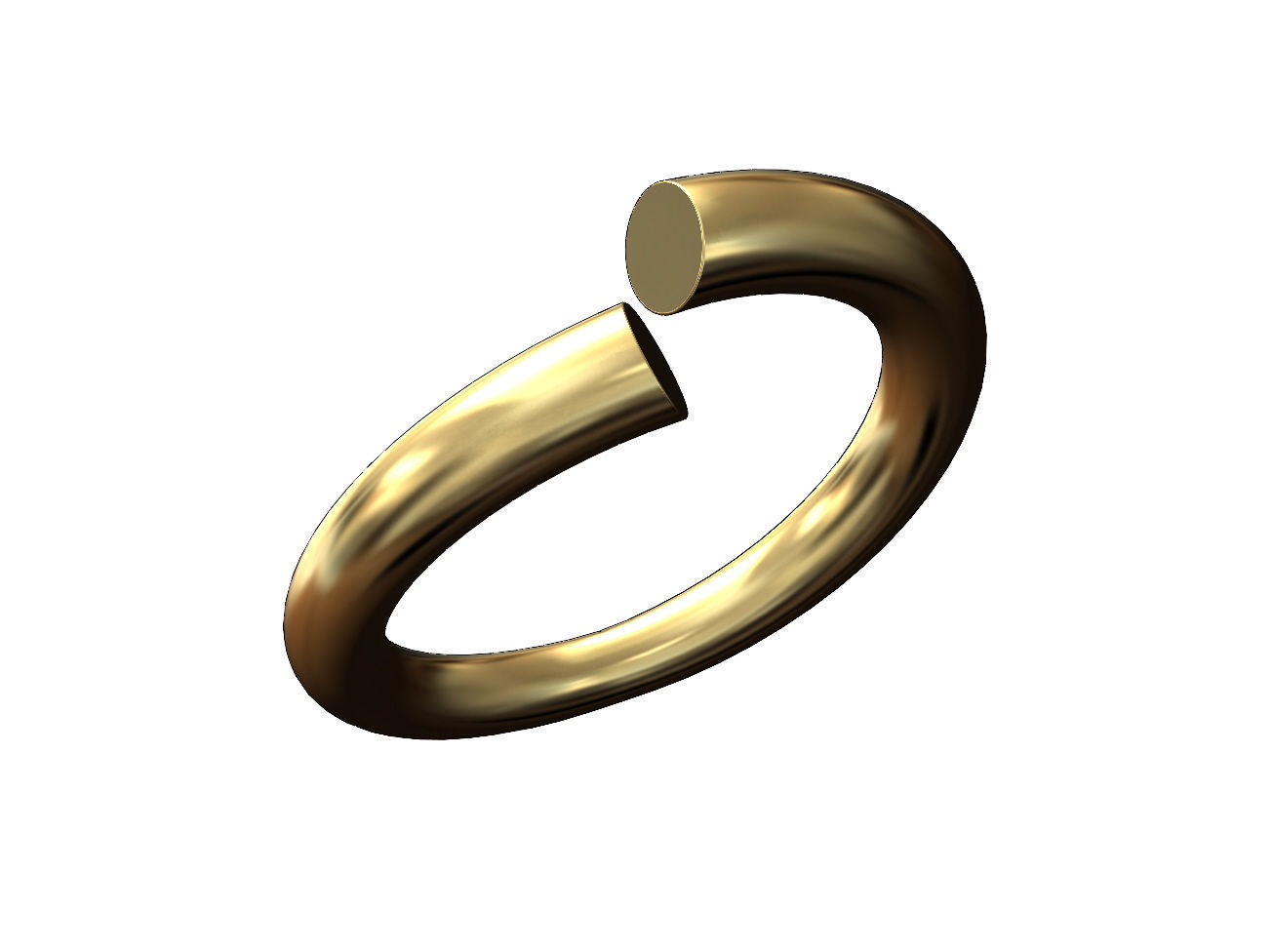 Solid twisted conical wire fashion band US size 5to10 3D print model_3