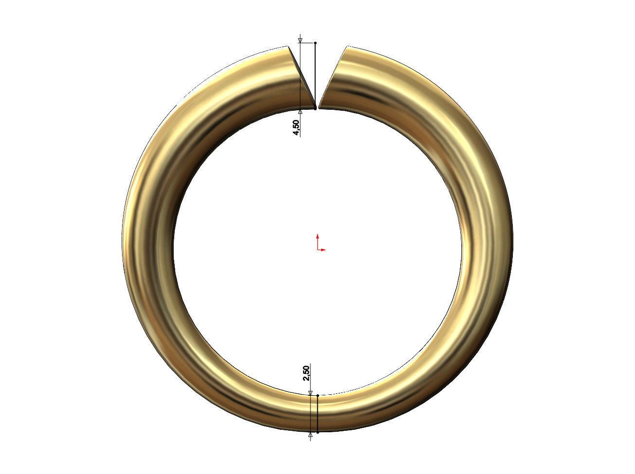 Solid twisted conical wire fashion band US size 5to10 3D print model_6