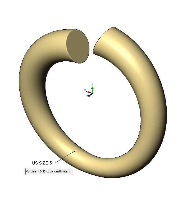 Solid twisted conical wire fashion band US size 5to10 3D print model_15