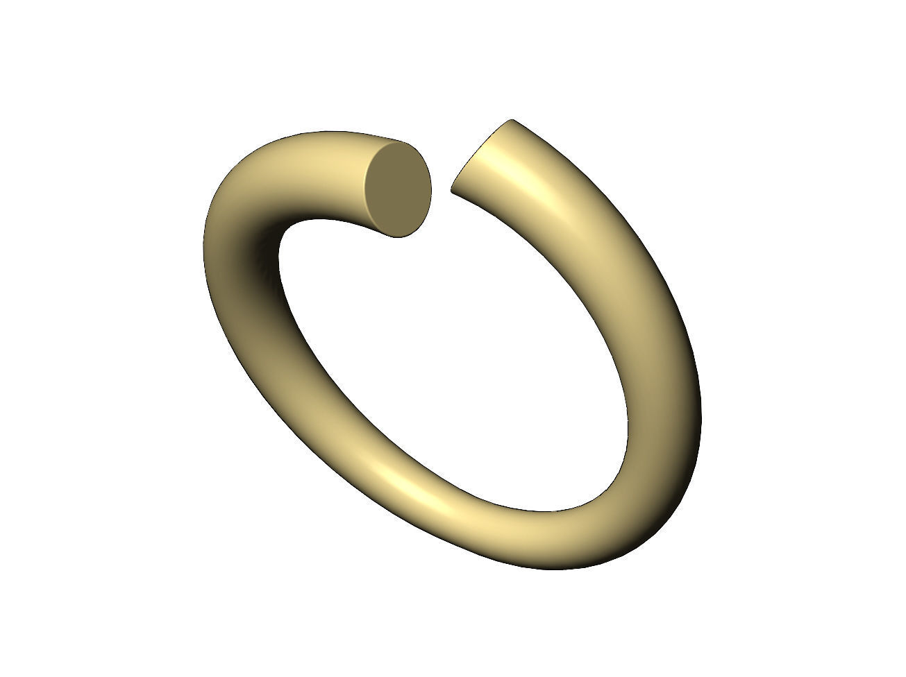 Solid twisted conical wire fashion band US size 5to10 3D print model_7