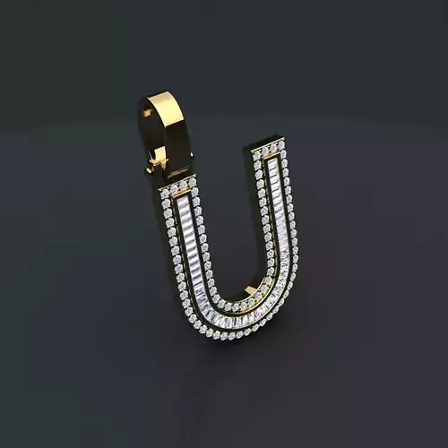 Initial Custom Pendent  3D print model