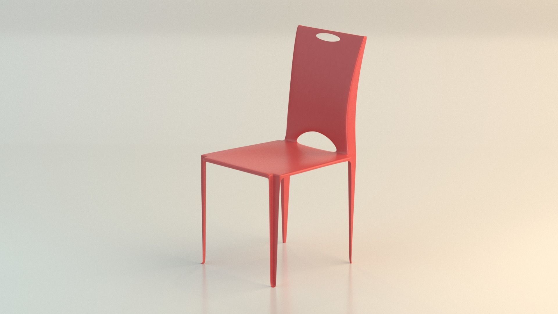 Chair 5 Low-poly 3D model_5