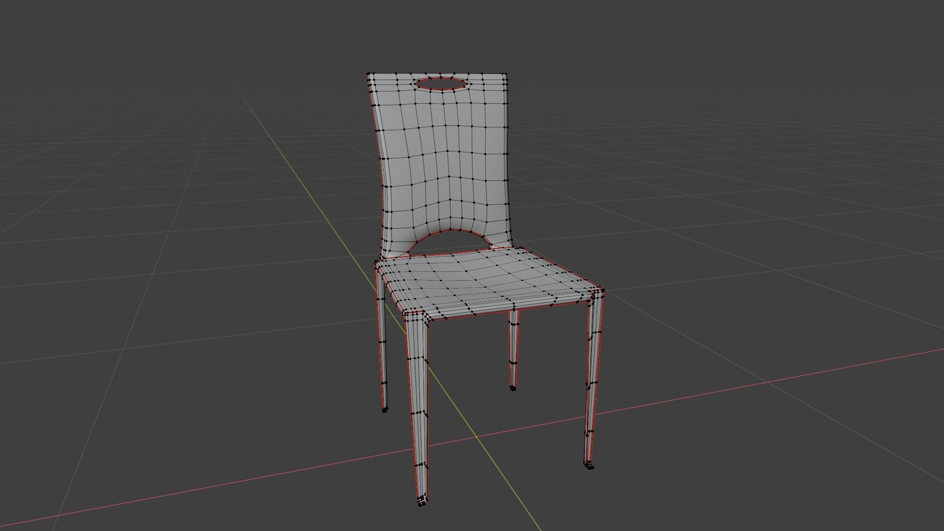 Chair 5 Low-poly 3D model_4