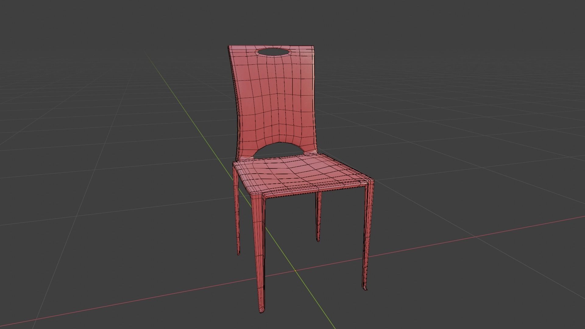 Chair 5 Low-poly 3D model_2