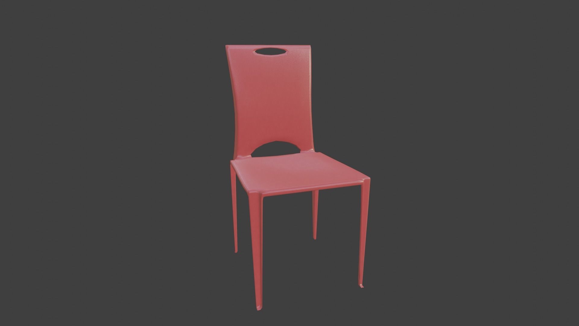 Chair 5 Low-poly 3D model_1