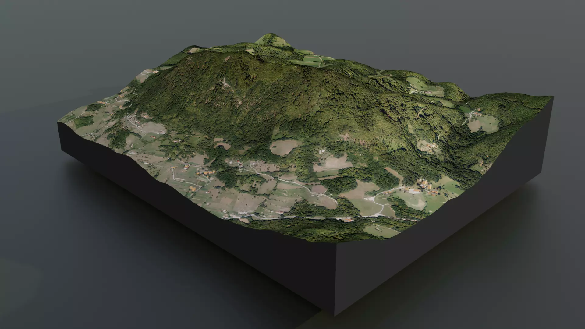 Small mountain in Slovenia Haloze Free low-poly 3D model
