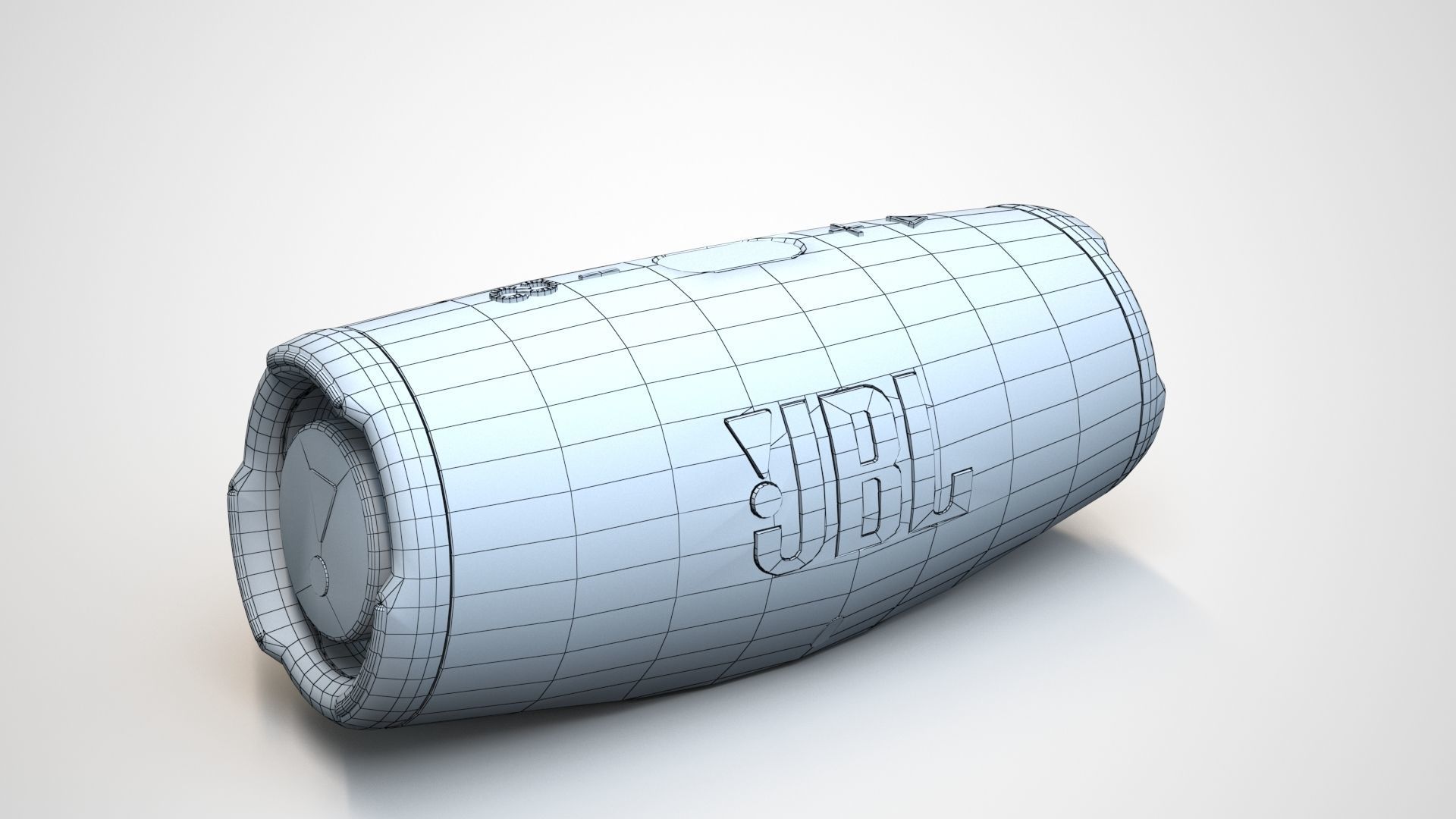 JBL Charge 5 Blue Low-poly 3D model_8