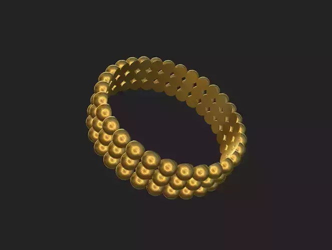 Contemporary Avant-garde Jewelry Beads Ring