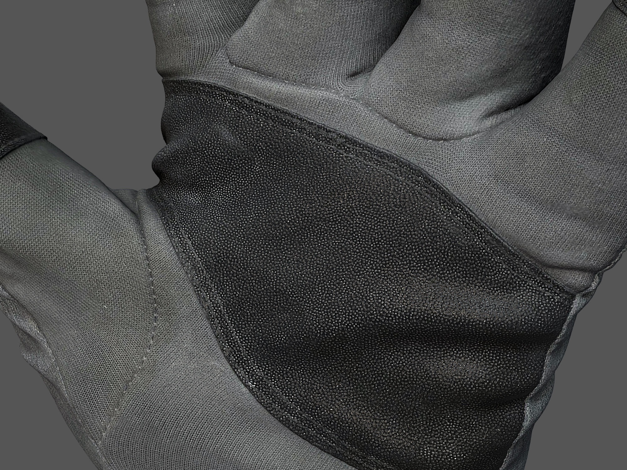 Gloves pair of orange 3D model_5