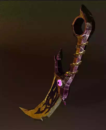 Marble Knife  Low-poly 3D model