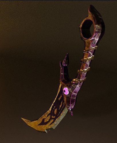 Marble Knife  Low-poly 3D model