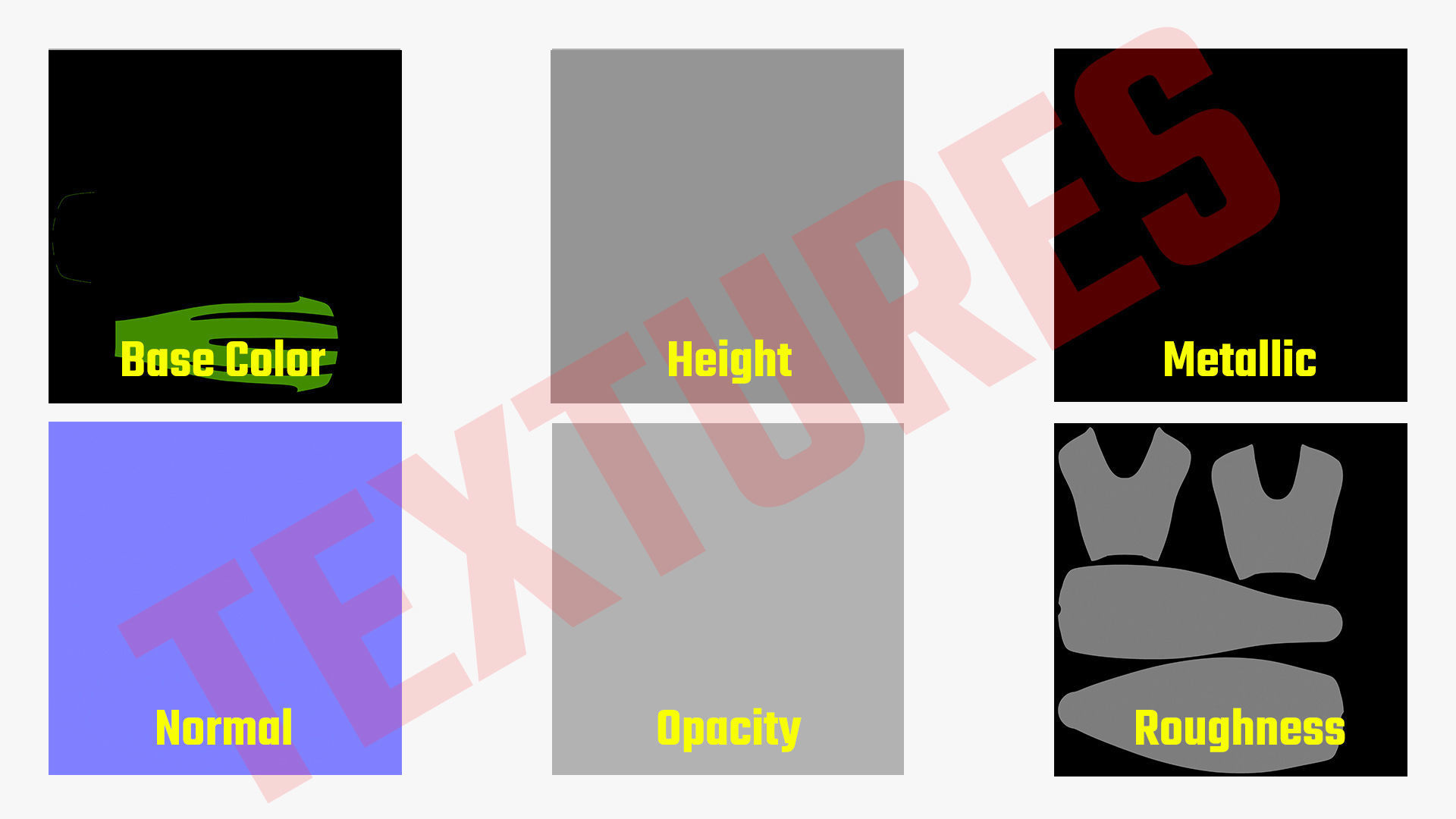 Flippers PBR pair of diving fins Low-poly 3D model_12