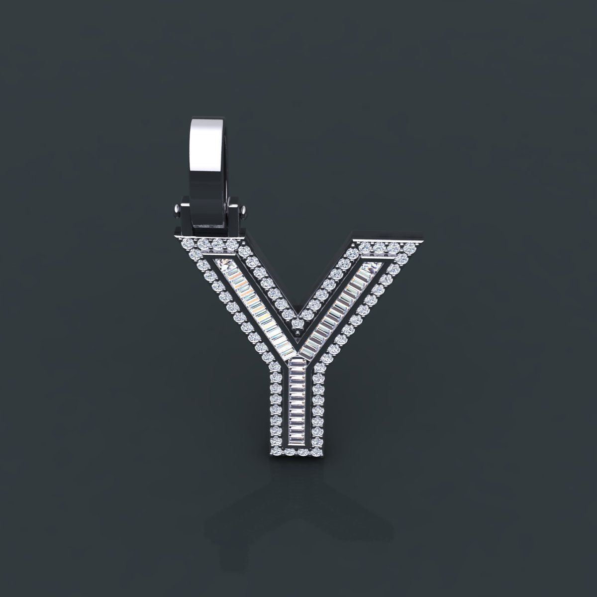 Initial Custom Pendent Y 3D print model_8