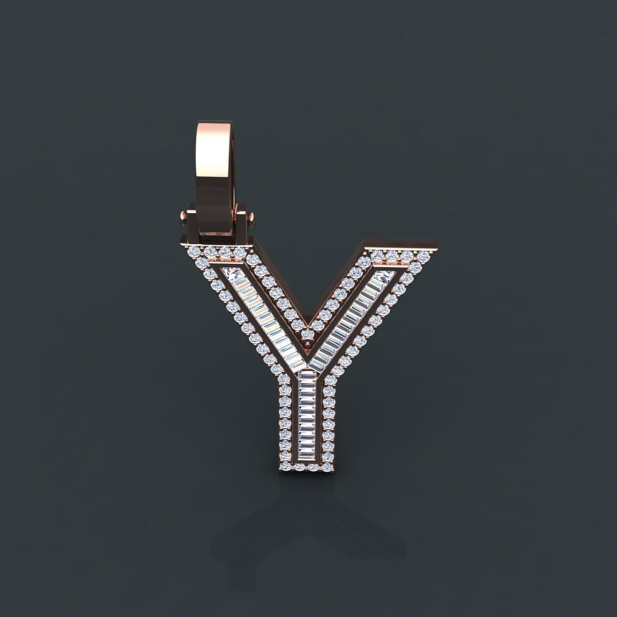 Initial Custom Pendent Y 3D print model_7