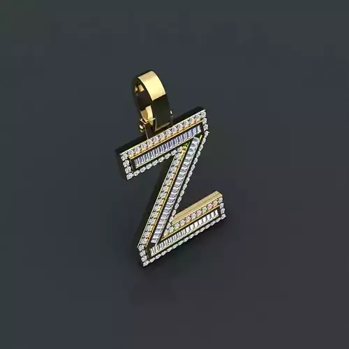 Initial Custom Pendent Z