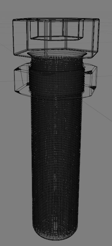 Simple Nut and Bolt 3D model_2