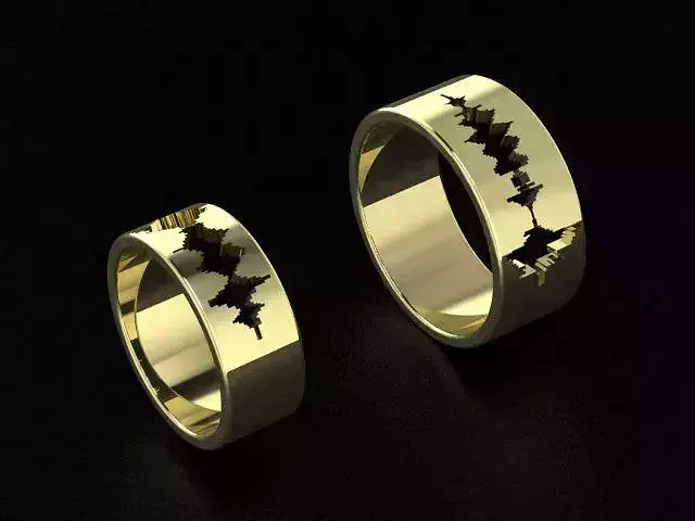 Sound-wave rings  CNC model or
