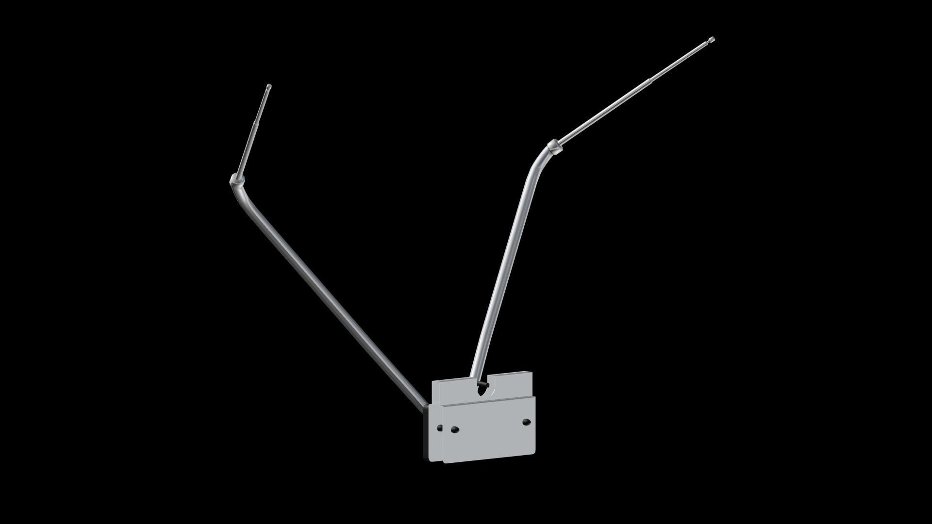 Vintage lowrider  accessory Rabbit Ears antenna  3D model_2