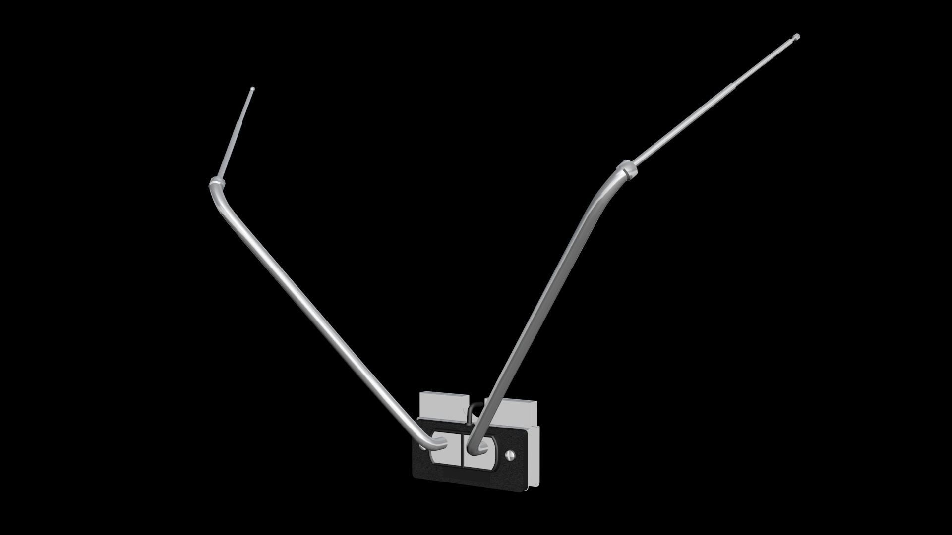 Vintage lowrider  accessory Rabbit Ears antenna  3D model_0
