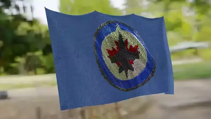 Winnipeg Jets waving flag Free 3D model