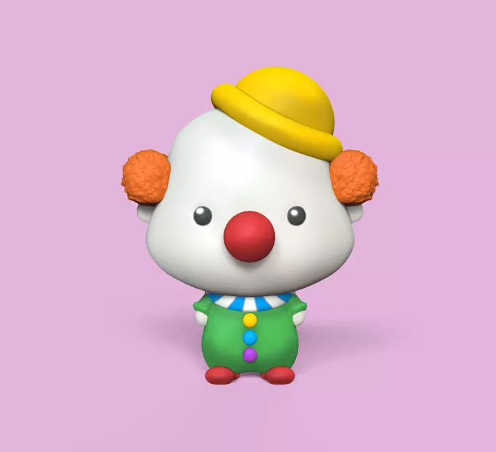 Cute Clown 3D print model_0