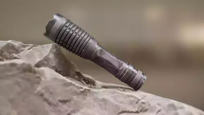 Tactical flashlight gameready PBR Lowpoly and bonus skins