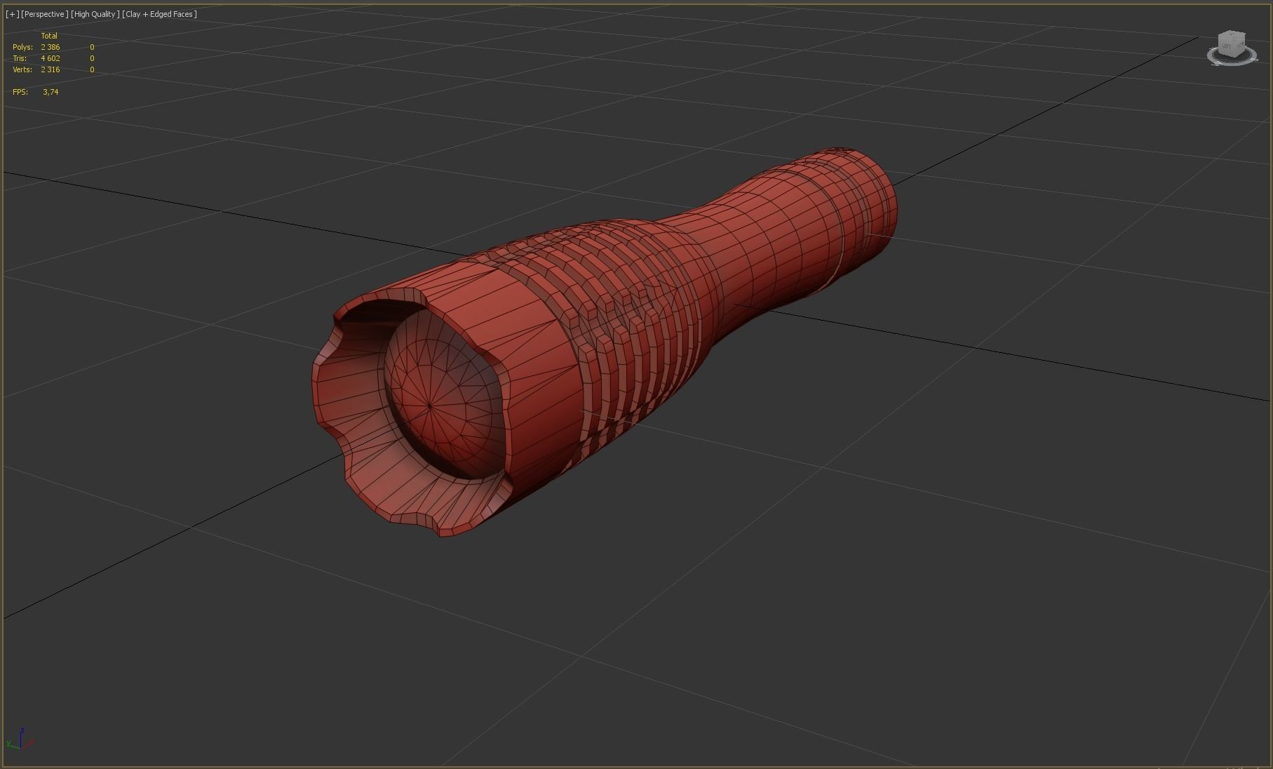 Tactical flashlight gameready PBR Lowpoly and bonus skins Low-poly 3D model_15