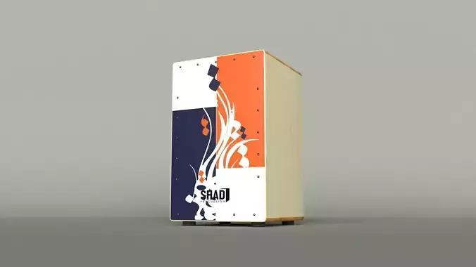 Cajon design wooden box for musical instrument