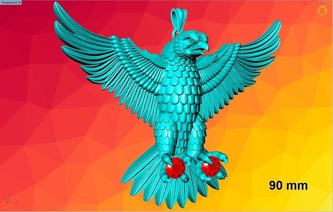 Eagle pendant - 90 mm 3D print model