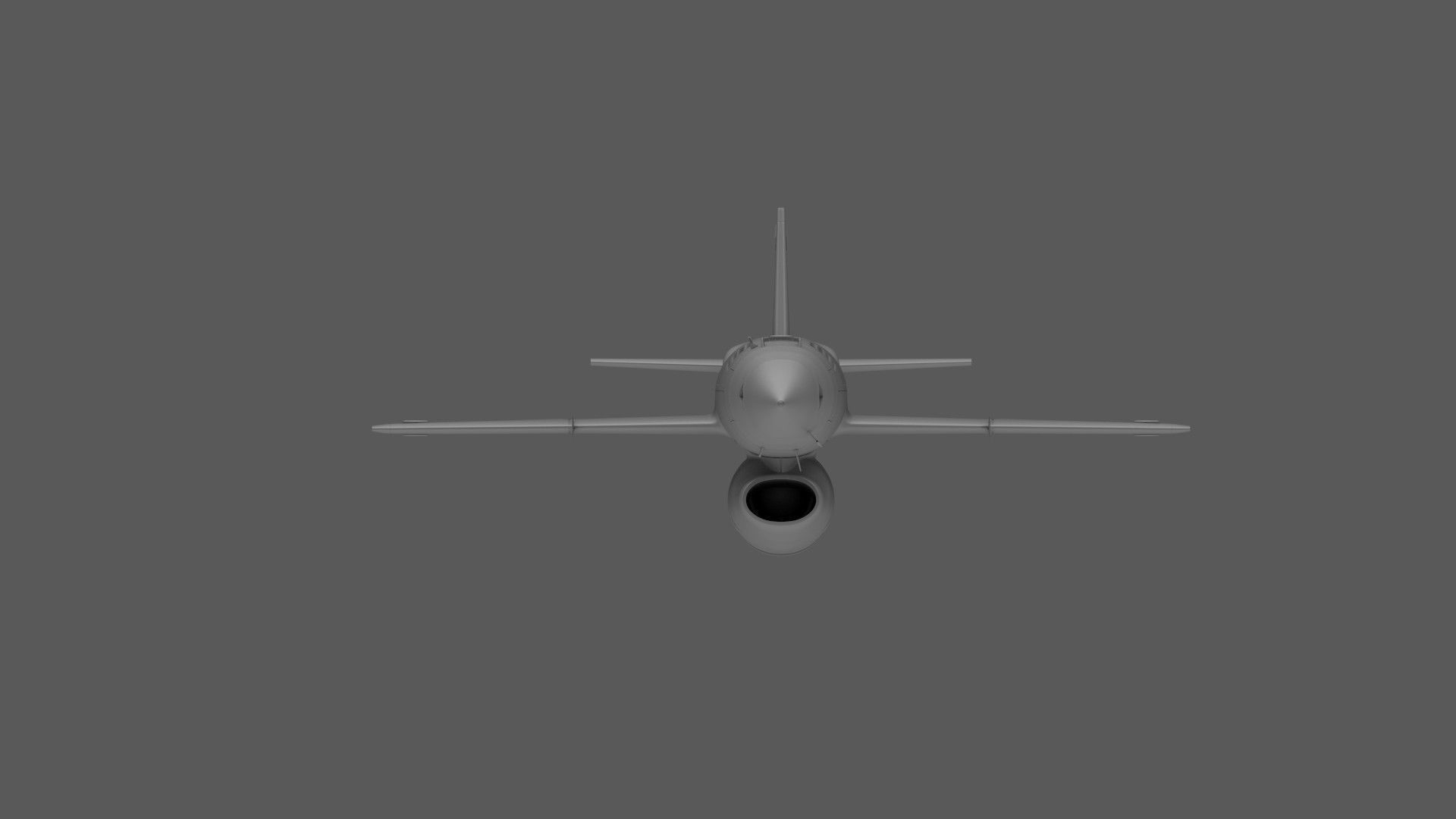 BQM-167A orange military jet flying in sky 3D model_12