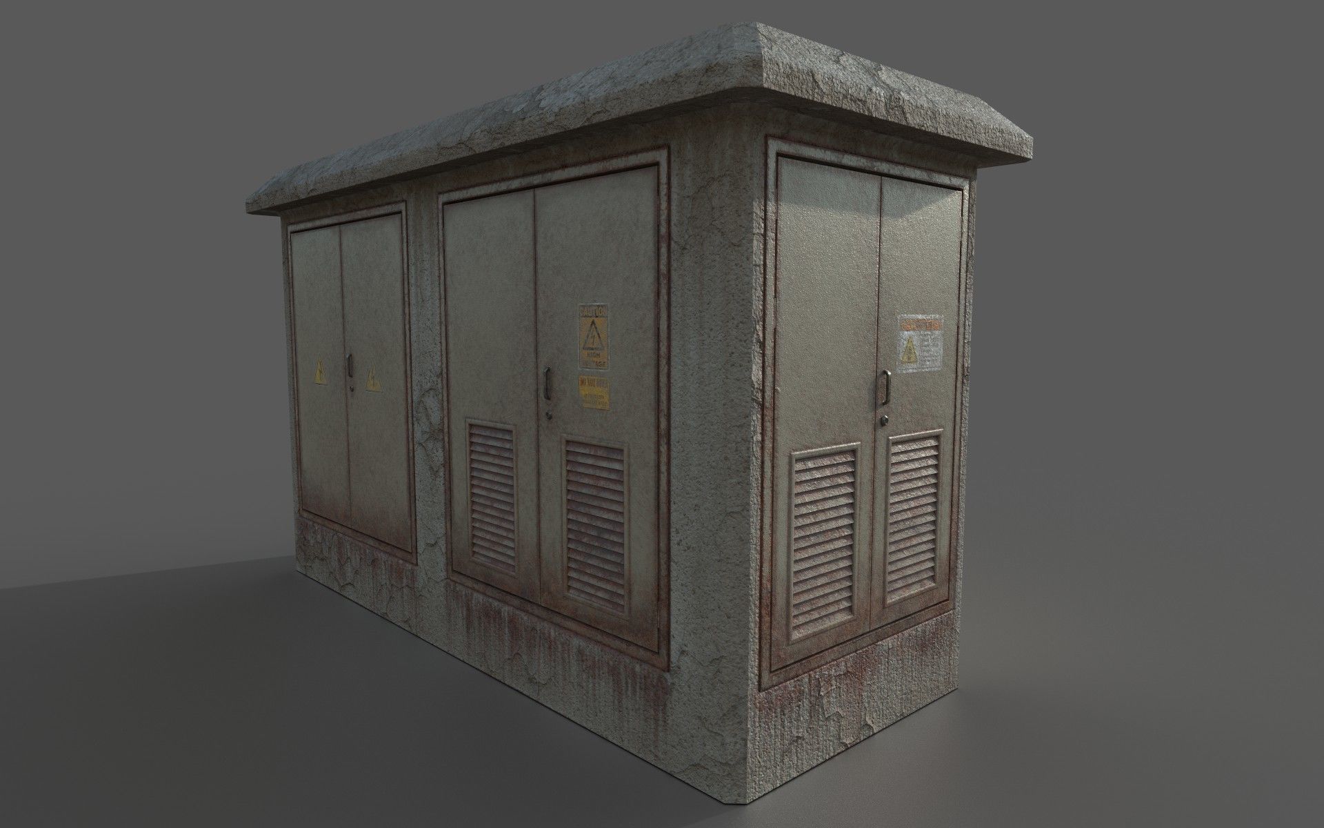 Old Transformer  Box Low-poly PBR Game Ready 3D Model Low-poly 3D model_7