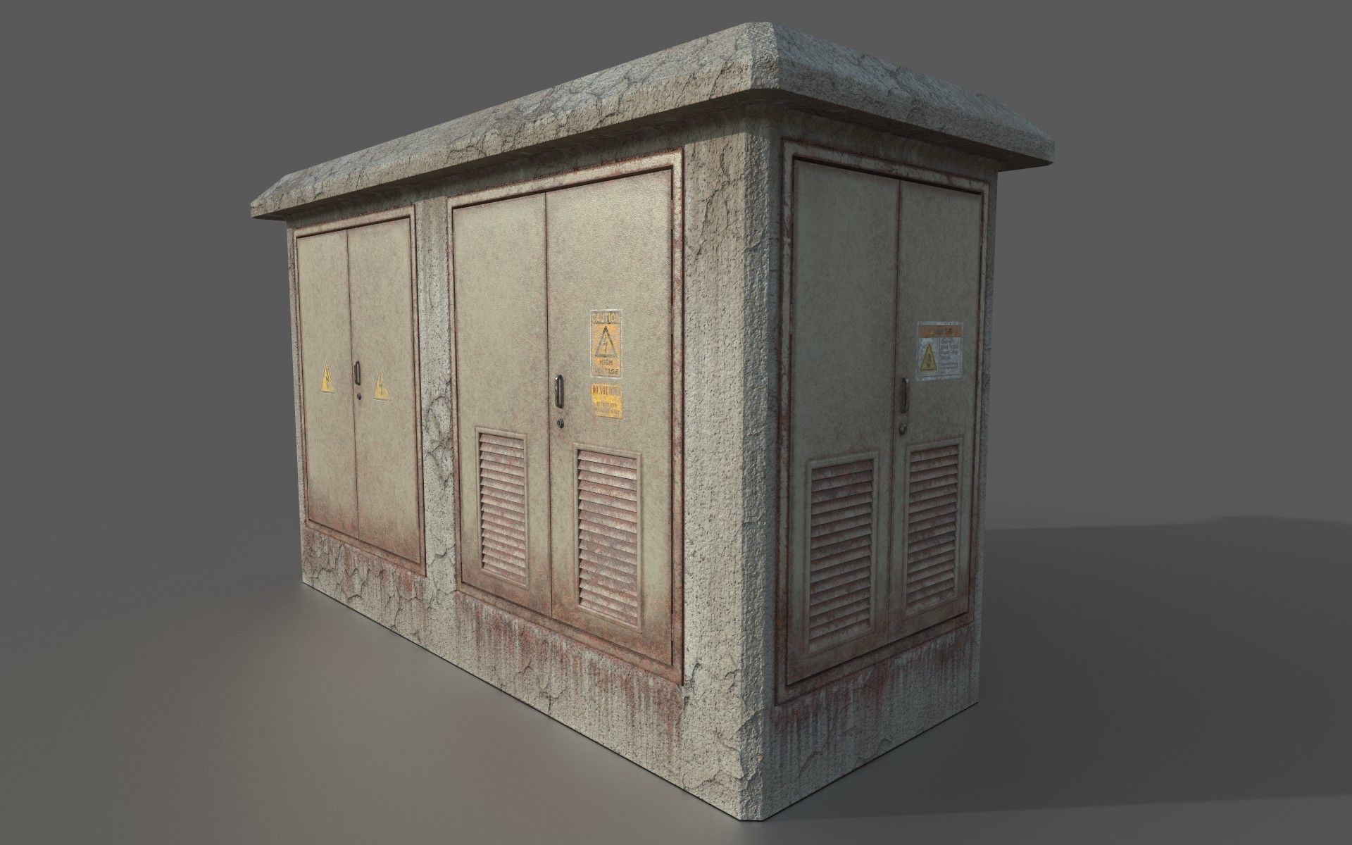 Old Transformer  Box Low-poly PBR Game Ready 3D Model Low-poly 3D model_6