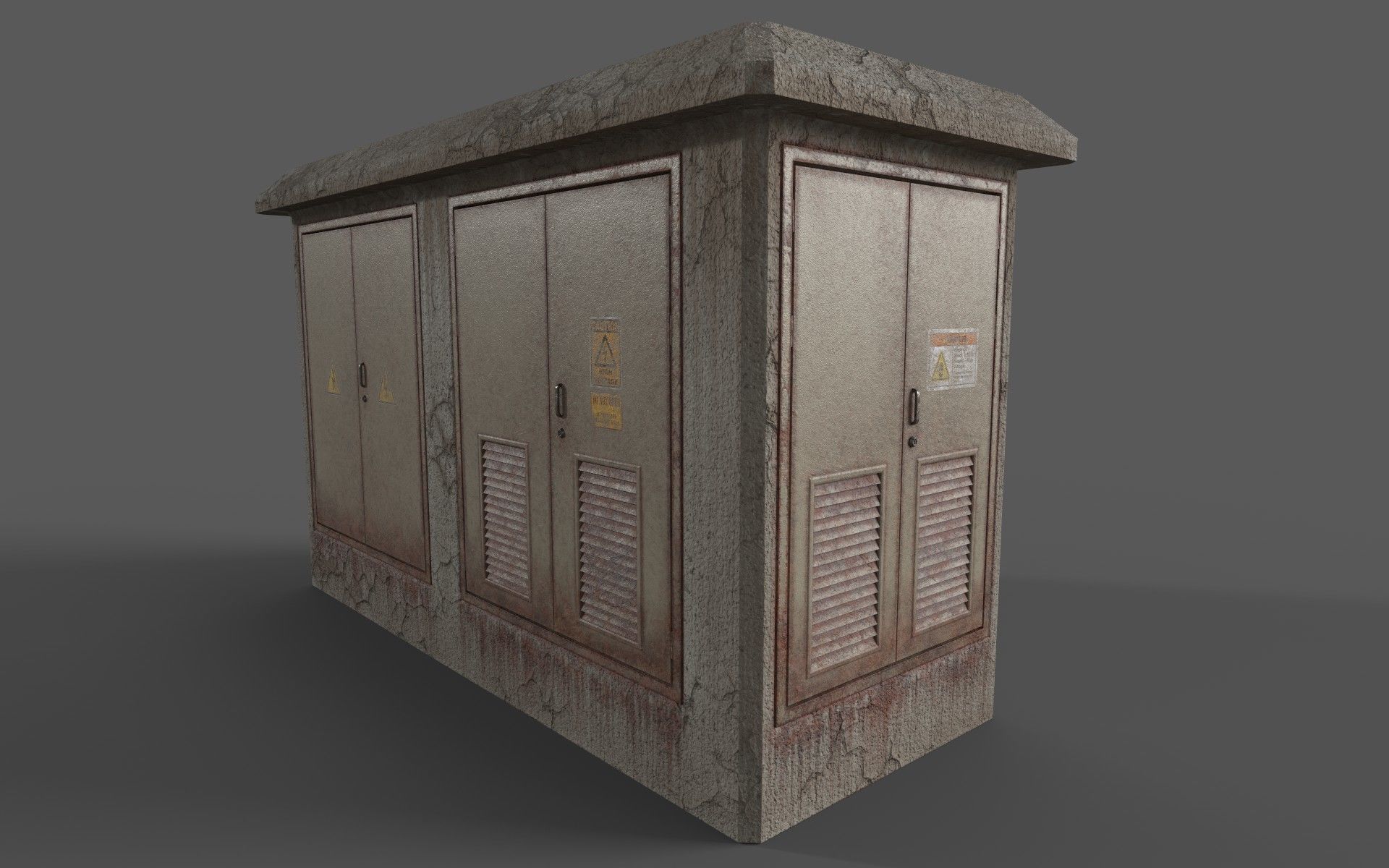 Old Transformer  Box Low-poly PBR Game Ready 3D Model Low-poly 3D model_10