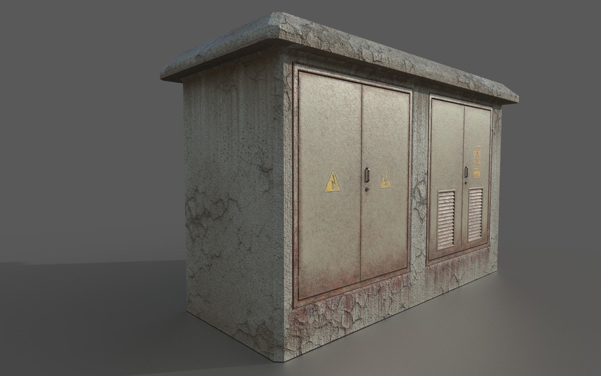Old Transformer  Box Low-poly PBR Game Ready 3D Model Low-poly 3D model_9