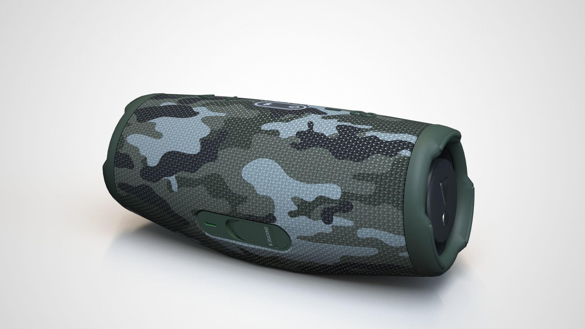 JBL Charge 5 Green Low-poly 3D model_3