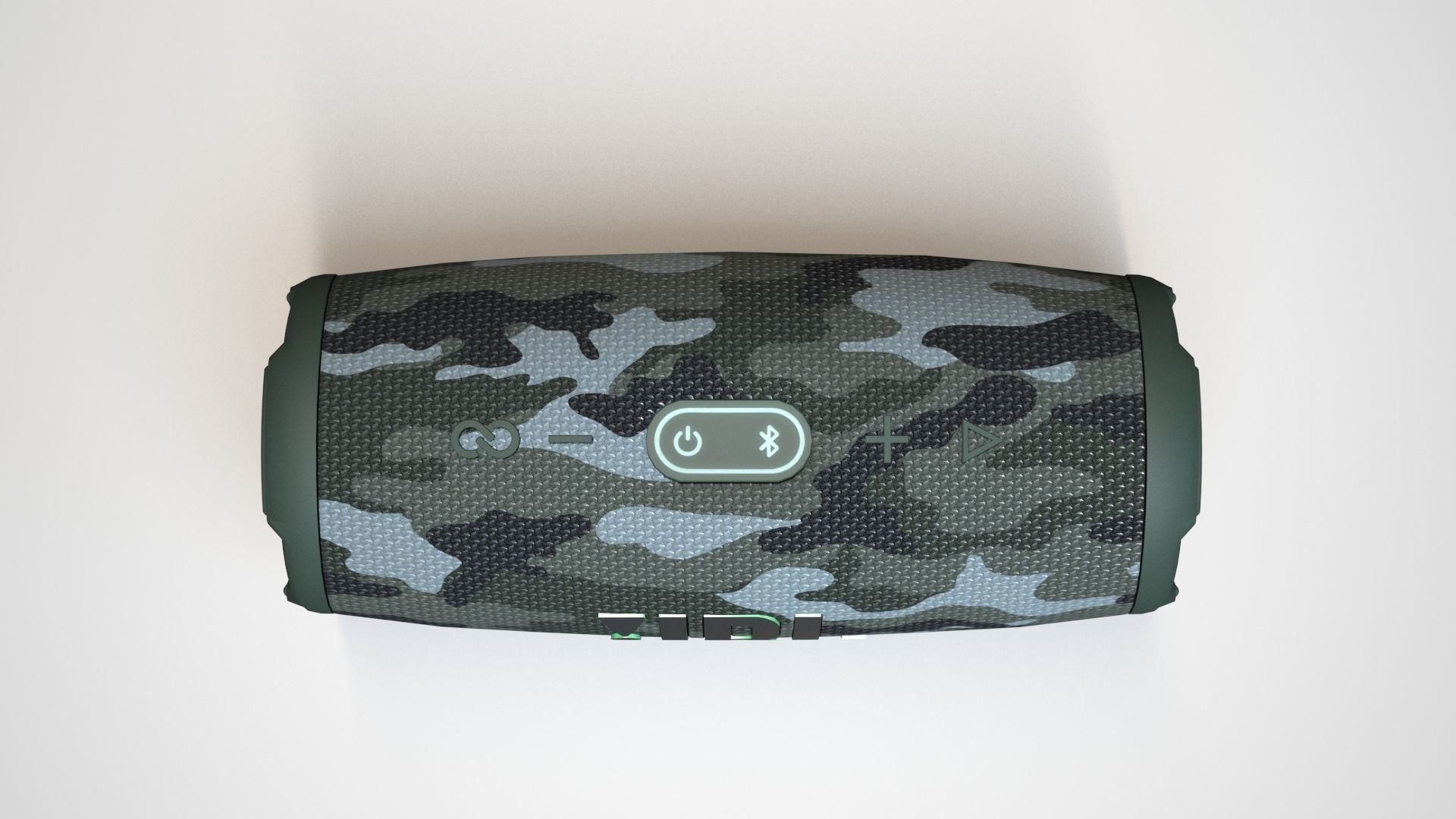 JBL Charge 5 Green Low-poly 3D model_7