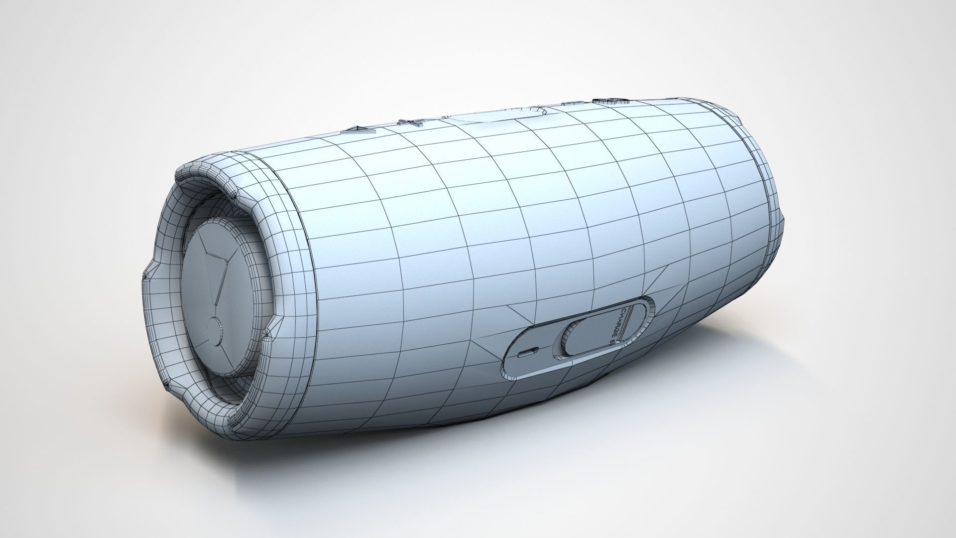 JBL Charge 5 Green Low-poly 3D model_9