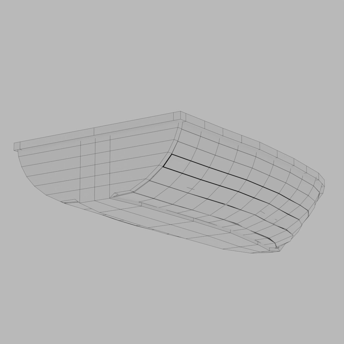 Old Boat Low-poly 3D model_12