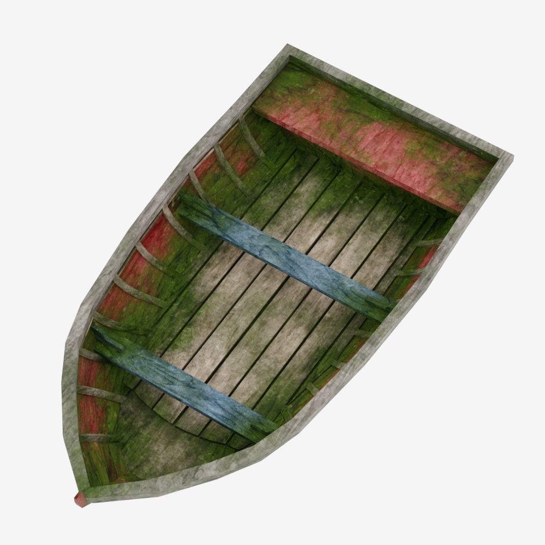 Old Boat Low-poly 3D model_5